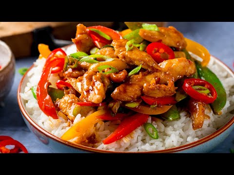 Video: Chicken Fillet With Vegetables And Rice