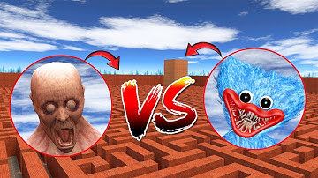 SCP 096 VS Huggy Wuggy & Red HULK Epic Battle in Garry’s Mod!