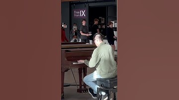 Pianist summons orchestra in cafeteria (Shostakovich waltz 2 flash mob)