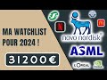 Ma watchlist dactions pour 2024  suivi portefeuille bourse pea cto  ep16