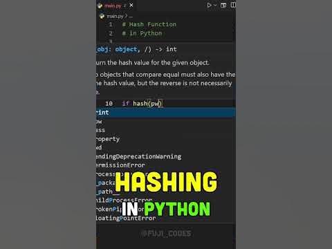 Hashing In Python! #python #programming #shorts - YouTube
