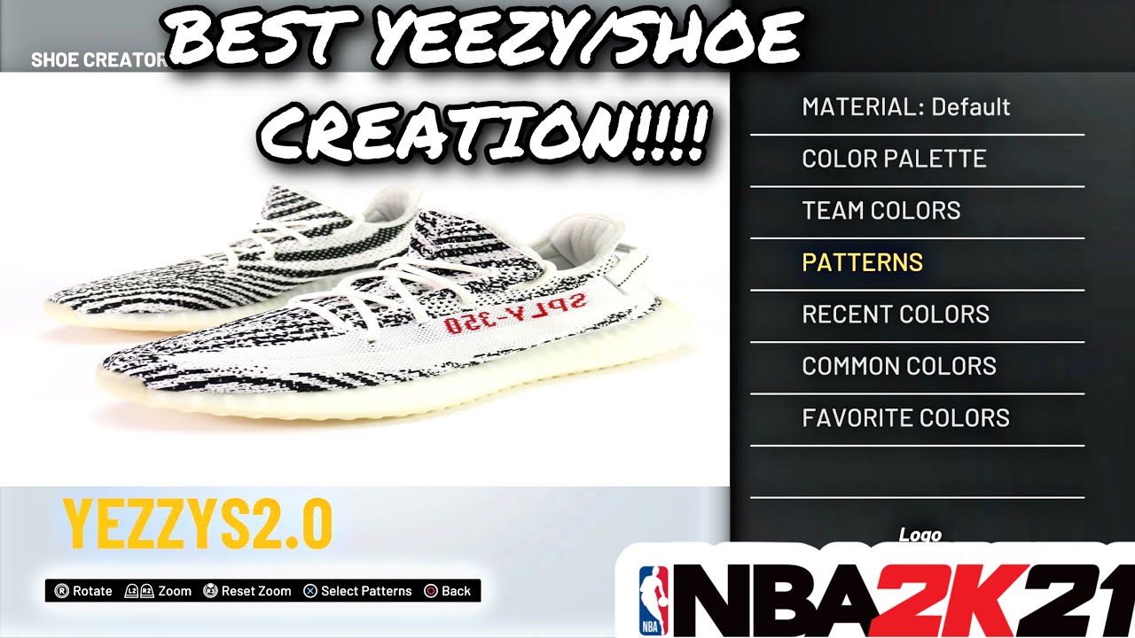 HOW TO MAKE YEEZY 350 BOOST SHOES CREATION IN NBA 2k21!!! BEST SHOE