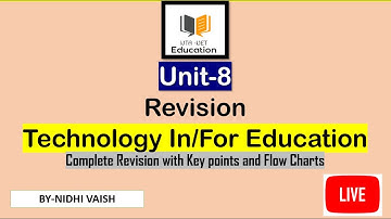 Technology In/For Education | Complete Revision session on Unit-8