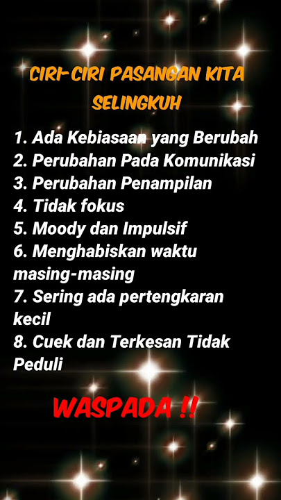 Ciri-ciri Pasangan Kita Selingkuh #shorts