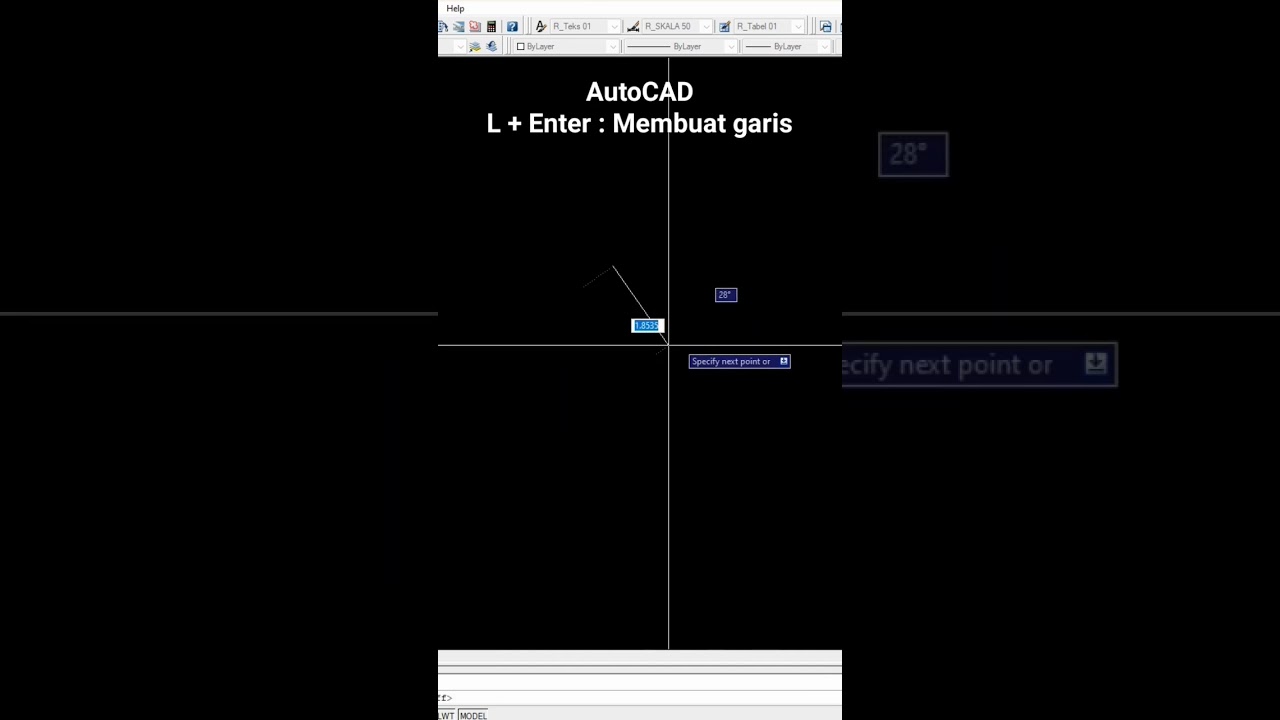 Bagian 1 - Fungsi Line (L) #tutorialautocad #inrtutorial