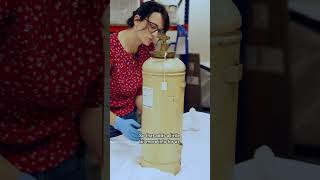 Unboxing a fire extinguisher with "IRA" scratched into it #UlsterMuseum #BehindTheScenes