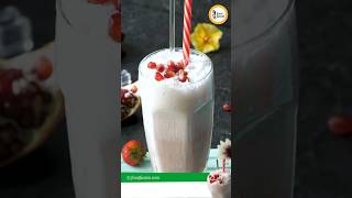 Pomegranate & Strawberries Ice cream Float Recipe by Food Fusion