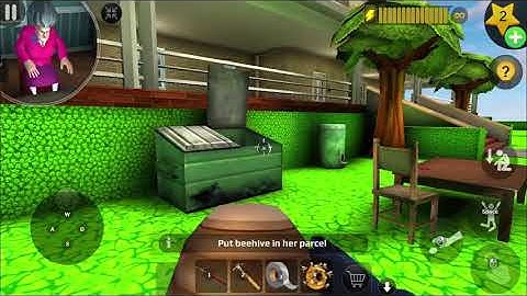 scary teacher 3d gameplay Find beehive  Be careful from their sting