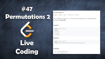 Permutations 2 | Live Coding with Explanation | Leetcode - 47