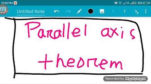 সমান্তরাল অক্ষ উপপাদ্য (Parallel axis theorem)