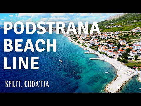 Beach Line of Podstrana | Split | Croatia | Virtual Travel
