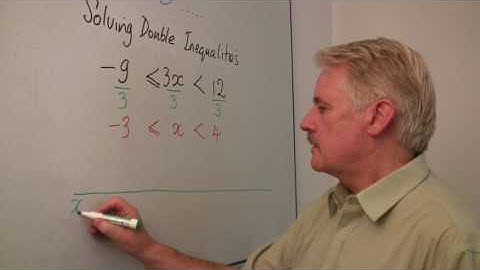 Math Equations, Fractions & Problem Solving : Solving Double Inequalities