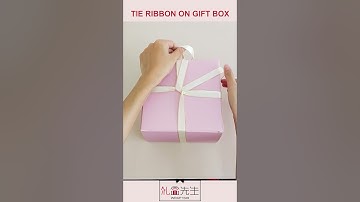 How to tie the perfect ribbon on gift box #shorts  #giftwrappingideas #ribbonbow