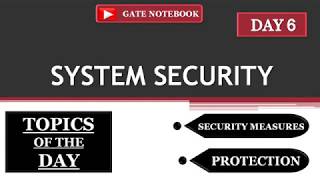 System Security - Security Measures | Protection : UGC NET CS