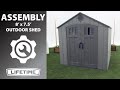 Lifetime 8 x 75 outdoor shed  lifetime assembly