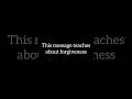 This message teaches about forgiveness #belever #love #jesus #growth #grace #trending #life
