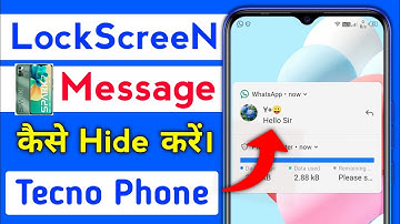 How To Hide LockScreen Notification In Tecno Phone | Tecno Phone LocKscreen Message Kaise Hide Karen
