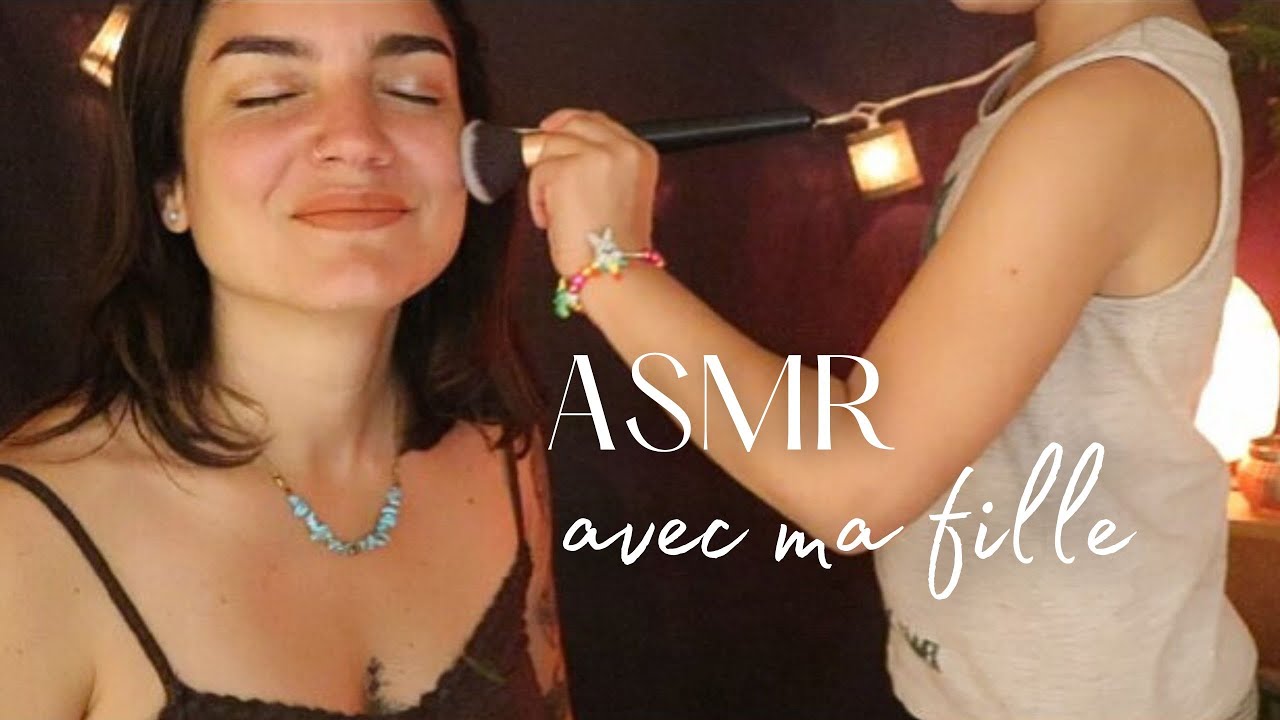 ASMR avec ma fille * Chuchotements * Crème * Maquillage
