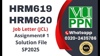 HRM619 HRM620 Assignment 1 solution sp2025 #hrm619 #hrm620 #hrm #vu #project #solution