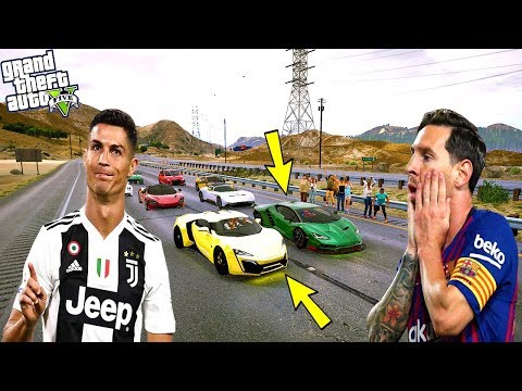 RONALDO VE MESSİ SÜPER LÜKS ARABALARLA YARIŞIYOR! - GTA 5