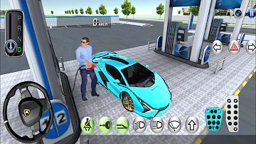 Gas Station Lamborghini Car Need Fuel And Funny Driving #Gameplay