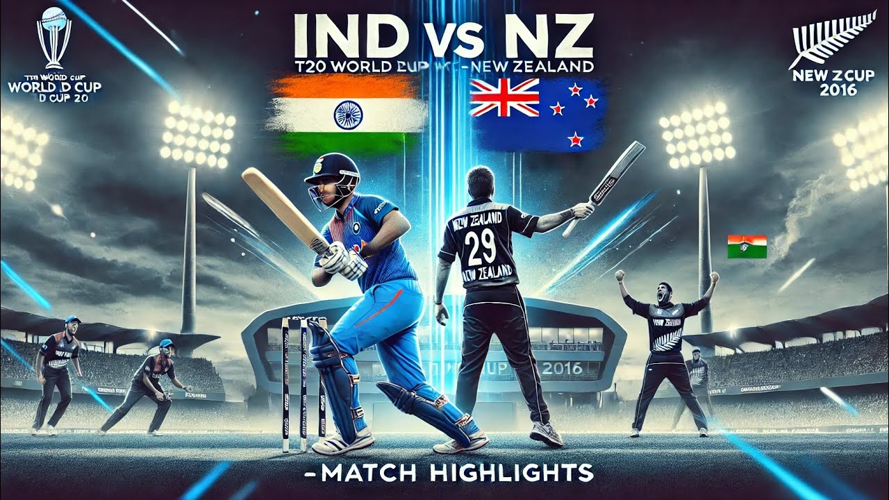 India vs New Zealand T20 WC 2016 | Highlights - YouTube