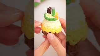 Crochet Mini Crochet, Sweet Dessert Tutorial #dessertcrochet