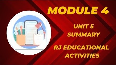 Module 4 Unit 5 summary | overview # easte training #qaed app