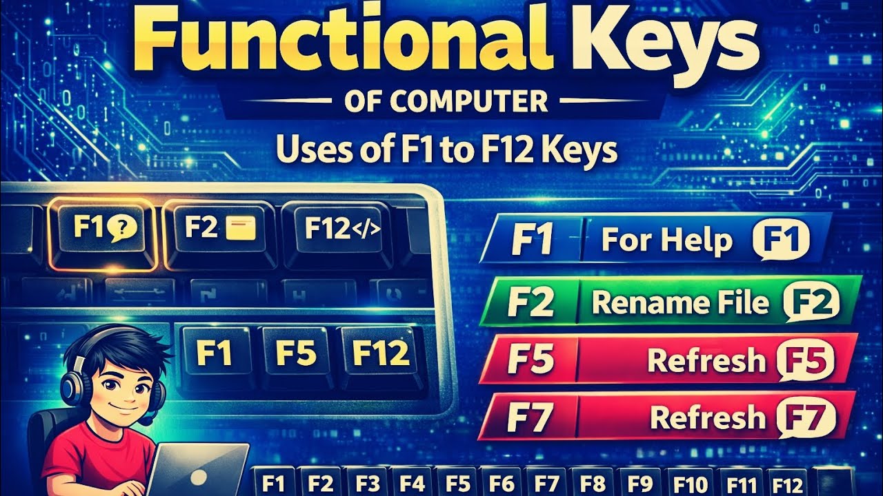 Functional Keys of Computer – F1 to F12 Uses - YouTube