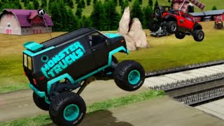 Monster Truck Jump Xtreme Mega Ramp😬  - Monster Trucks Racing Gameplay #1