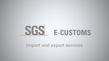 SGS e-Customs: Import and Export Services