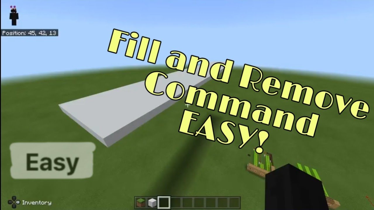 How to use the FILL and REMOVE COMMAND (Minecraft Bedrock 1.16) - YouTube