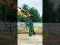 Ingenious Dredging Fixture, Hydraulic Silt Pump Hangs On Digger