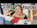 my study routine - study with me!