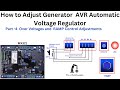 How to Adjust and commission Generator AVR Automatic Voltage Regulator  | Part - 4