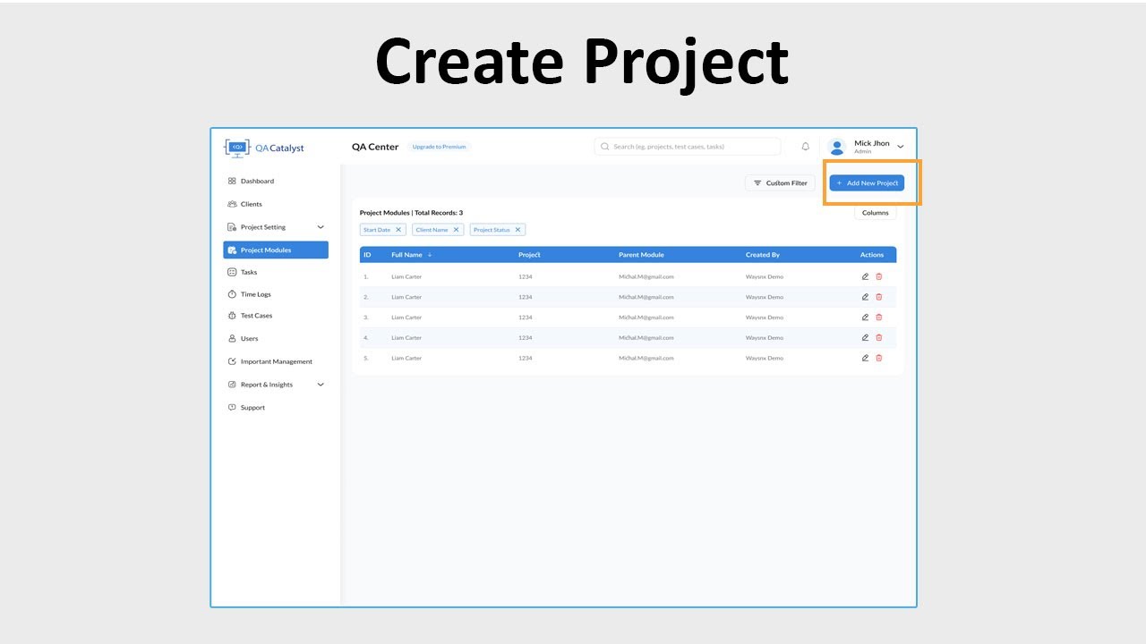 How to Create & Manage QA Projects - YouTube
