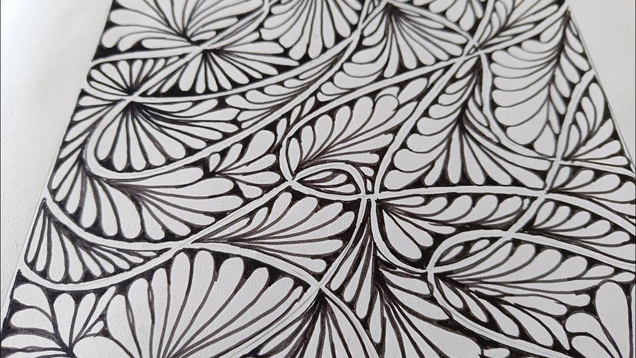 Beautiful Zentangle art 😍 | Step-by-Step Tutorial Zentangle Patterns