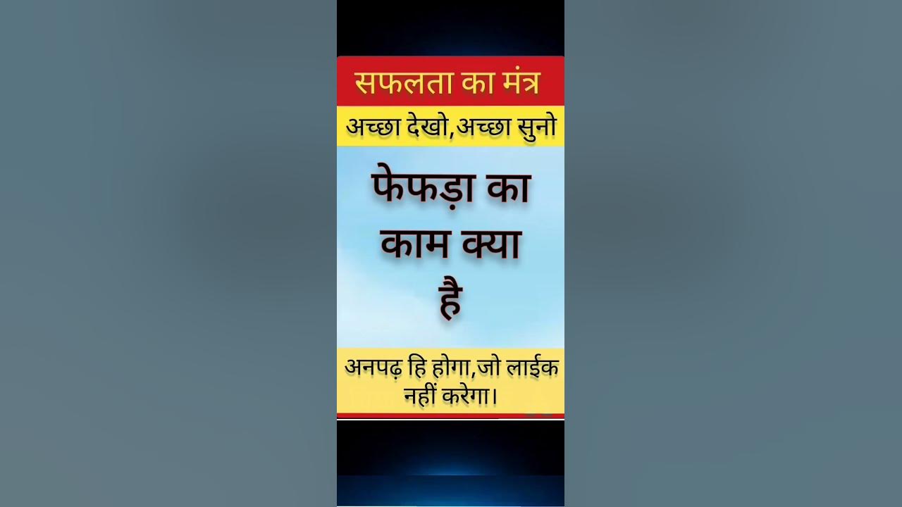 Gk214 / manushya ke Sharir Mein फेफड़ा Ka Kya Kam Hai shorts YouTube