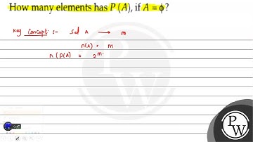 How many elements has \( P(A) \), if \( A=\phi \) ?