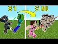 Minecraft: 1 DOLLAR LIGHTSABER VS 1,000,000 DOLLAR RAINBOW LIGHTSABER!!! Crafting Mini-Game