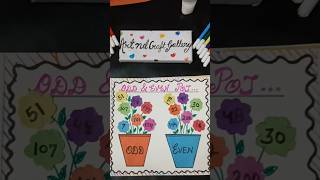 Even and Odd Numbers Pot Activity For Kids😍#fun #maths #kids #shorts #trending #artndcraftgallery