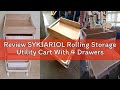 Review SYKIARIOL Rolling Storage Utility Cart With 4 Drawers,Kids Craft Art Cart,Makeup Organizer An