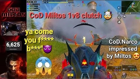 CoD Narco impressed by CoD Miltos YT 1v4 clutch in end zone 🤯| CoD Narco appreciate Miltos | codm