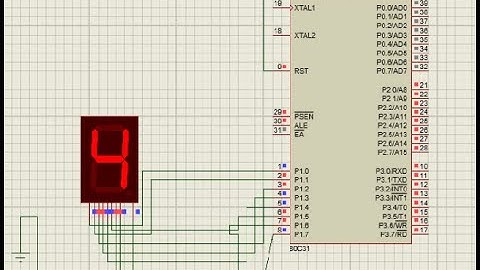 7 segment display in proteus