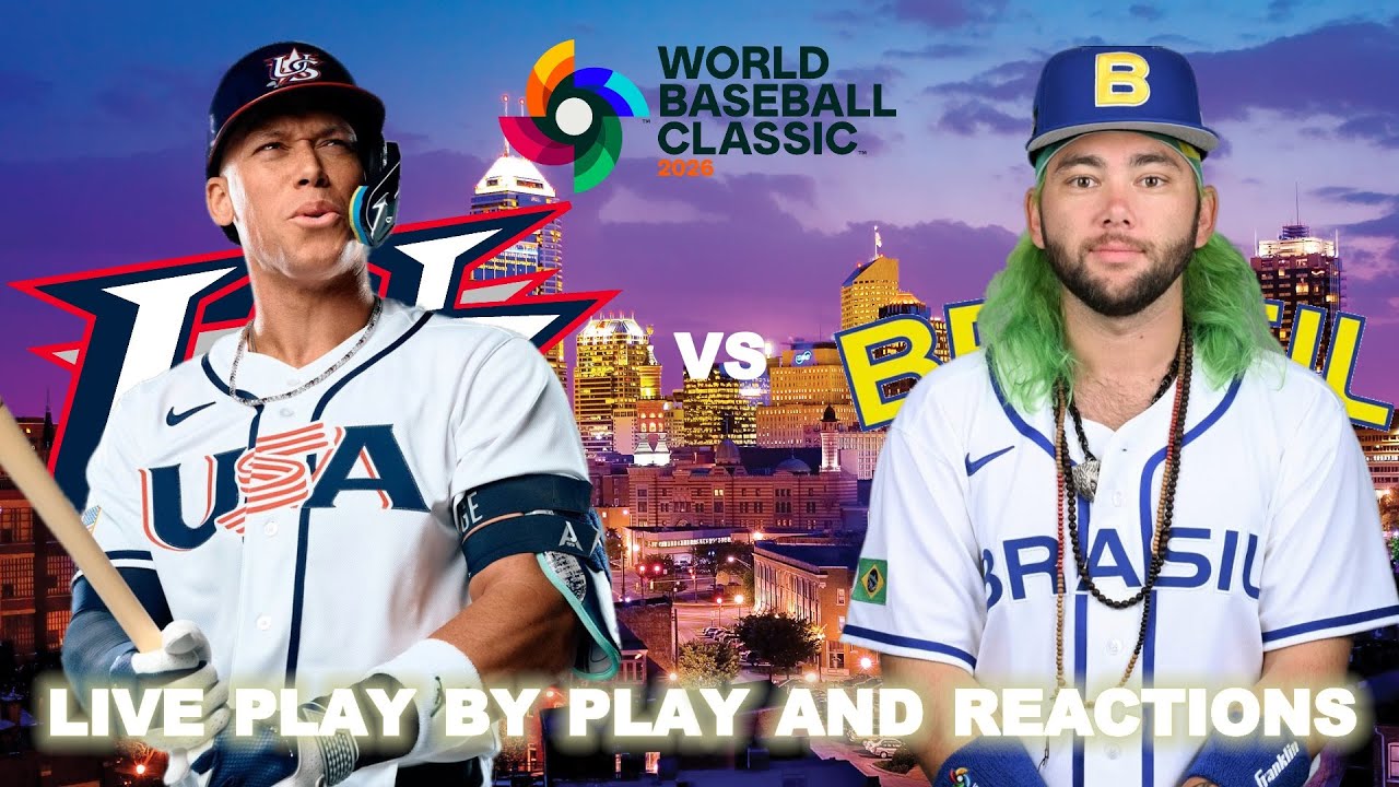 USA VS BRAZIL Live Play-By-Play & Reactions : World Baseball Classic 2026