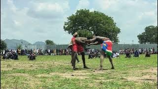 Malishi outpowered Abang Marial at Gwondo wrestling ground