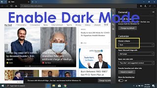 how to enable dark mode on microsoft edge