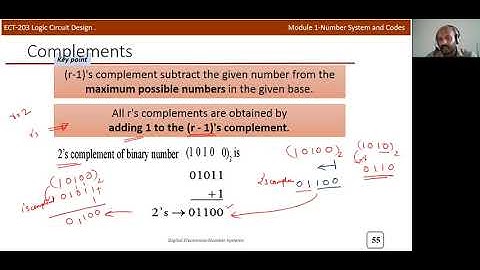 Module 1 Lec 6|Radix and Diminished Radix complement