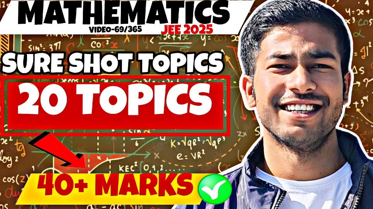 20 Topics For Math 40 Marks in 20 Topics || Jee Mathematics || VIDEO -69/365 - YouTube