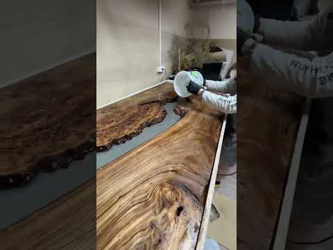Создание стола из карагача и эпоксидной смолы